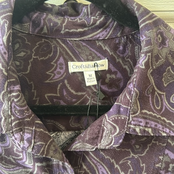 Purple Paisley Button-Up Shirt - Picture 2 of 4